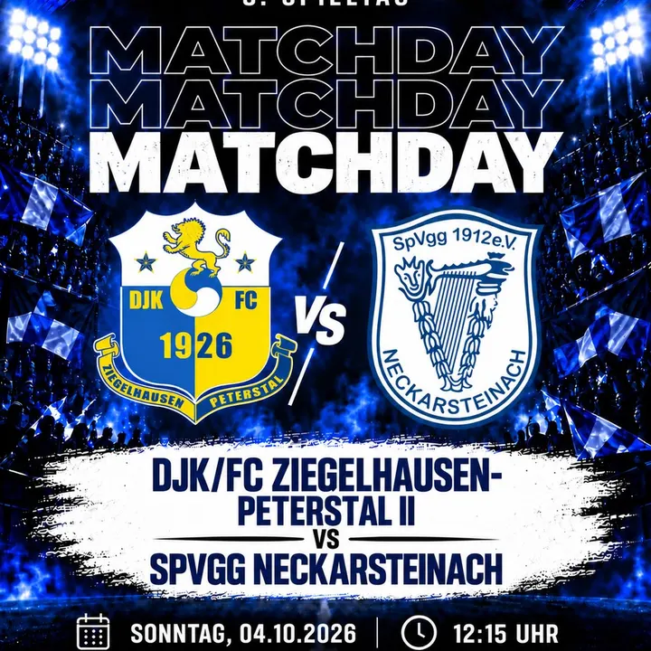 MATCHDAY 💙🤍 Heute geht’s auswärts gegen die zweite Mannschaft der DJK/FC Ziegelhausen-Peterstal! Wir wollen die nächs…